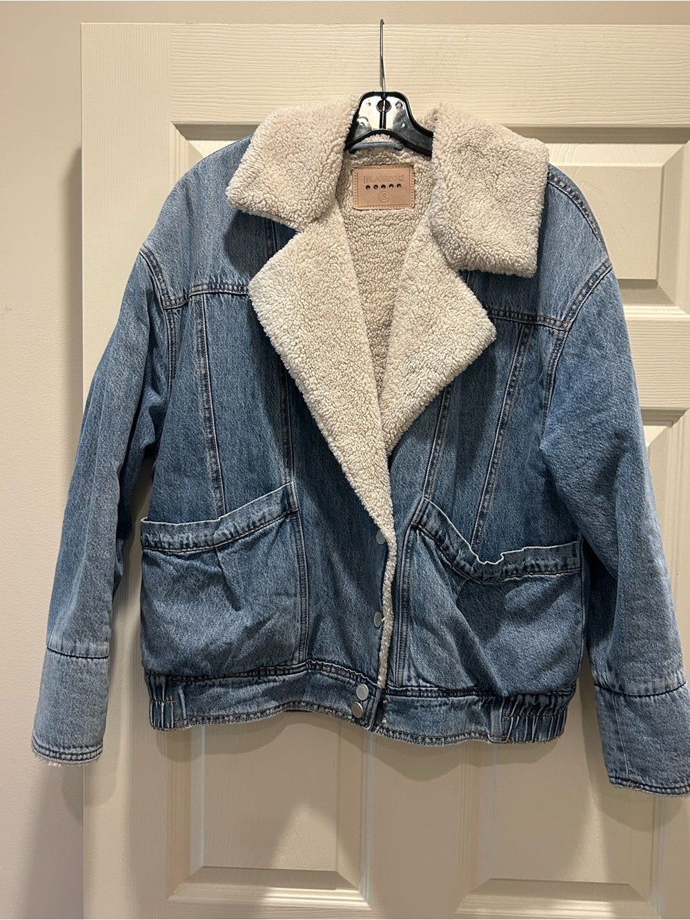 Blank NYC Cream Sherpa-Lined Jacket